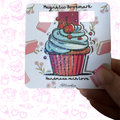 Cupcake Glitter Magnetic Bookmark