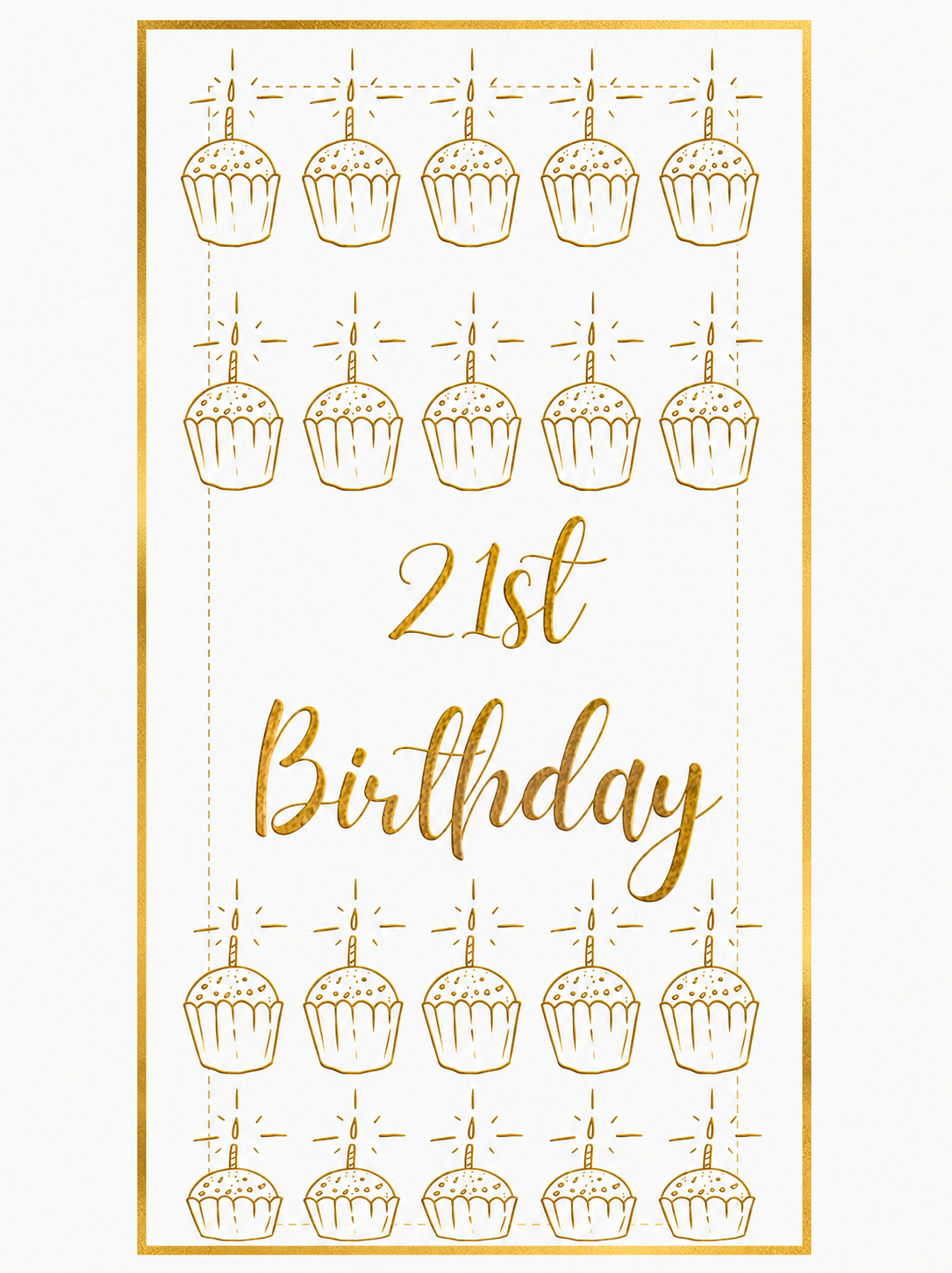 Gold Foil Birthday Tracker Card