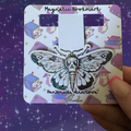 Death's Head Moth Glitter Magnetic Bookmark