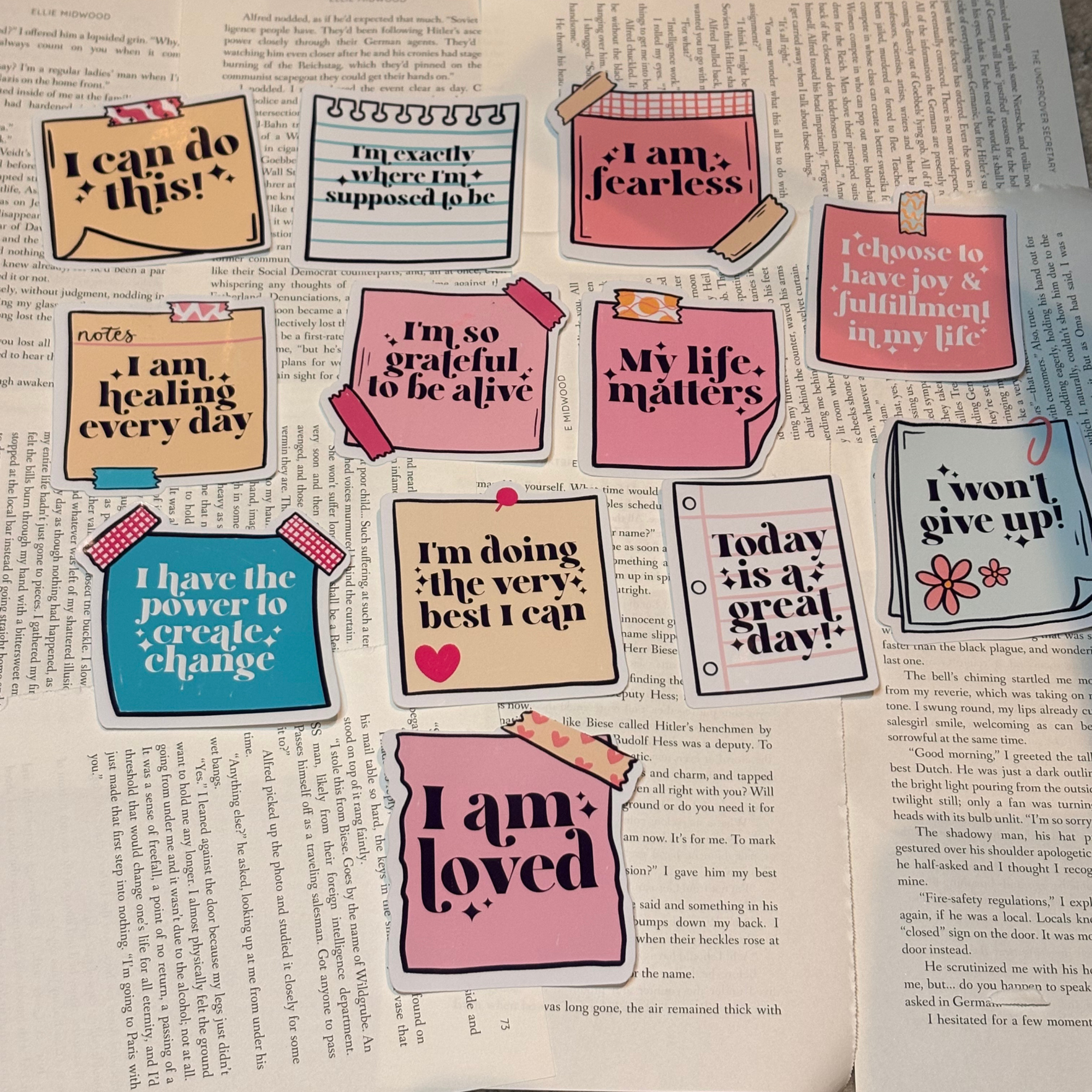 Affirmation Sticker Pack — Pack of 12