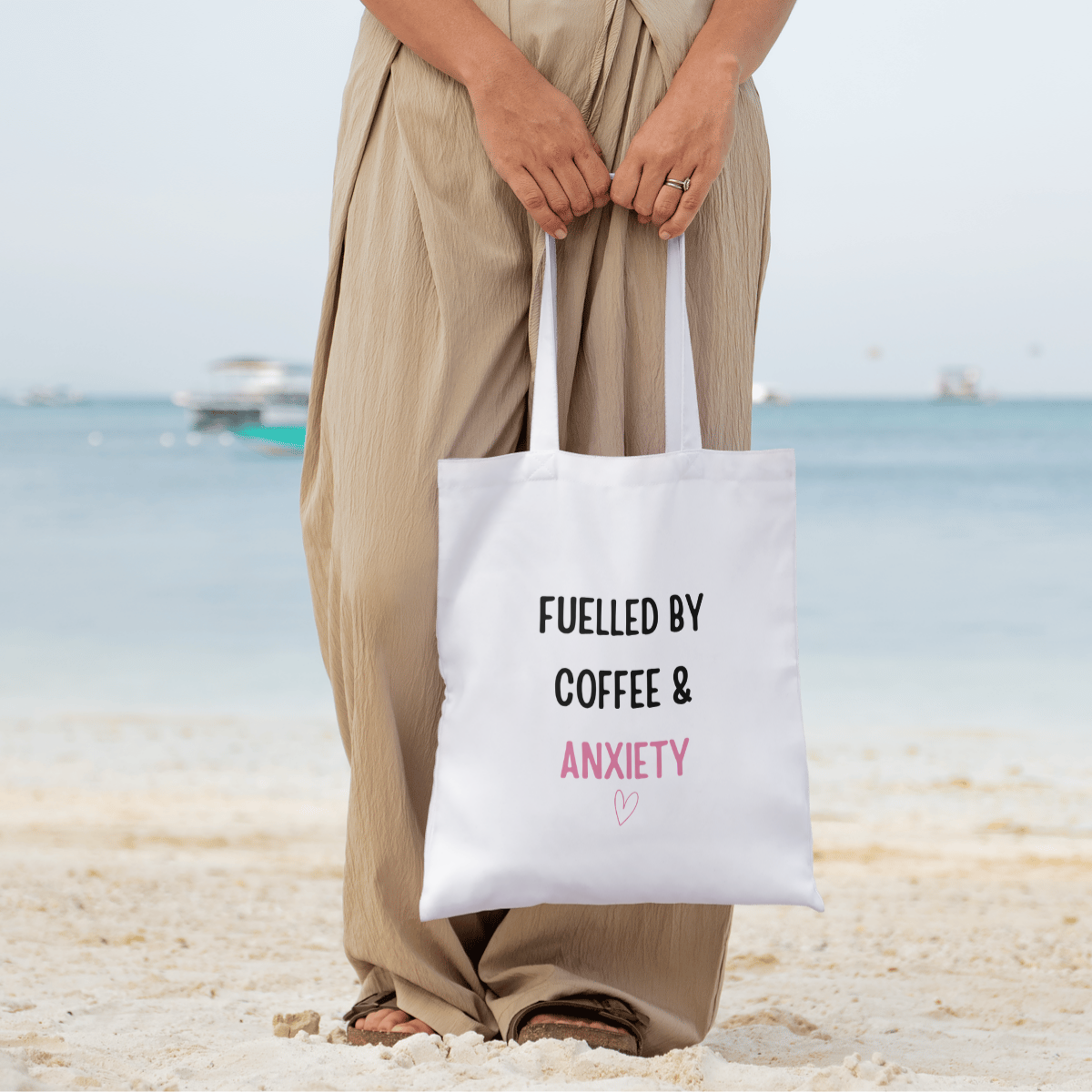 Fuelled by Coffee & Anxiety Tote Bag