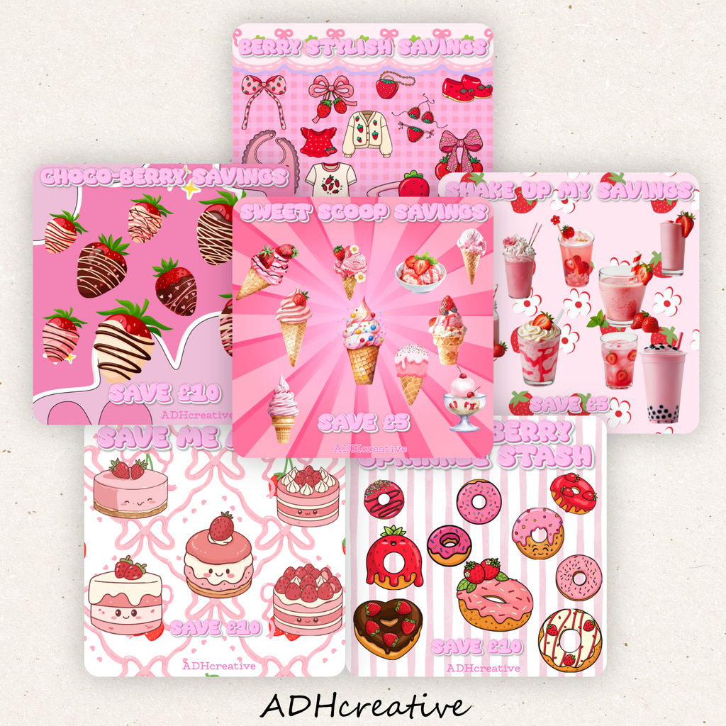 Strawberry Sweet Treats Mini Tracker Bundle - Set of 6