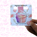 Rainbow Holographic Cupcake Glitter Magnetic Bookmark