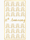 Gold Foil Anniversary Tracker Card