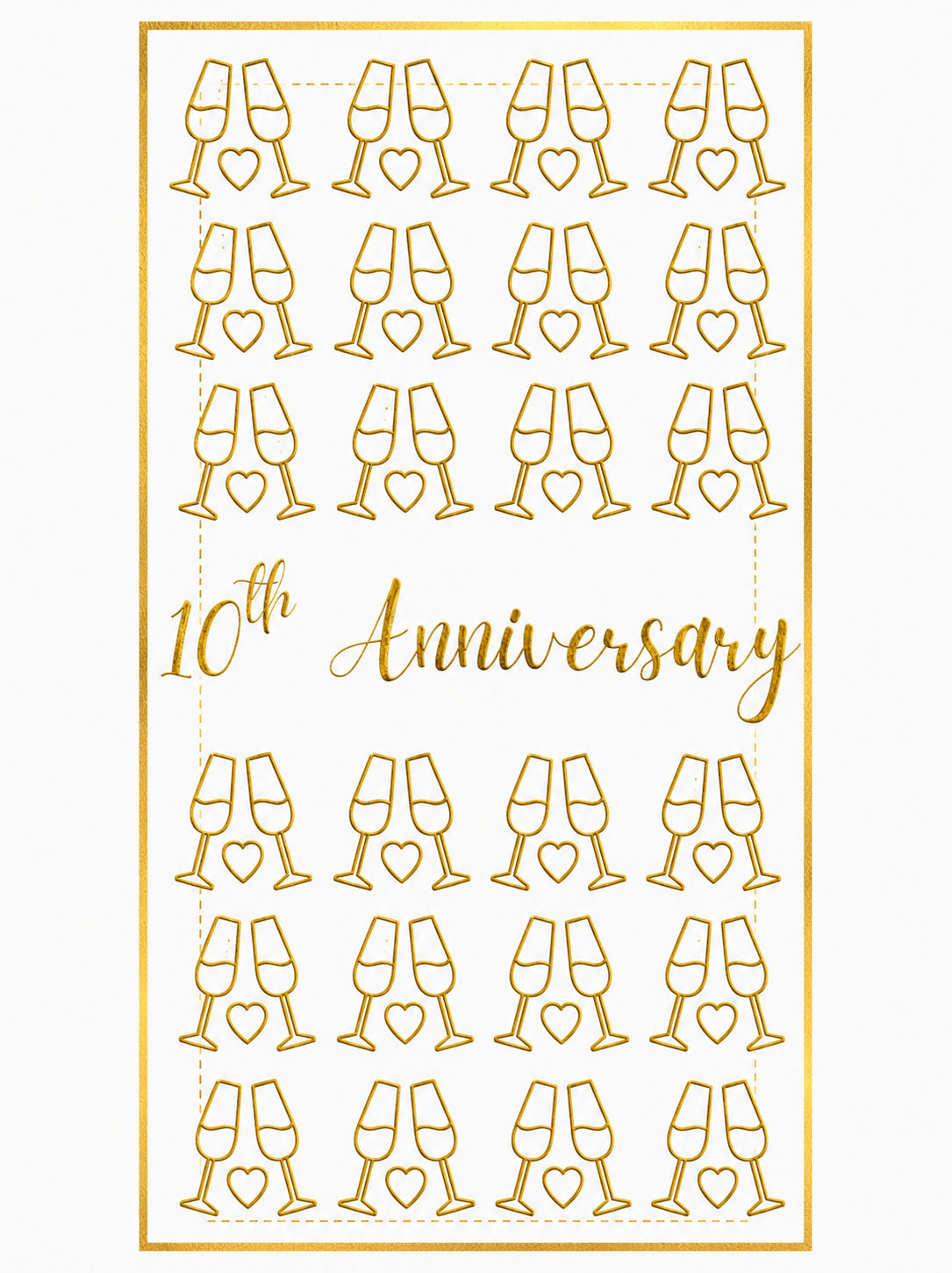 Gold Foil Anniversary Tracker Card