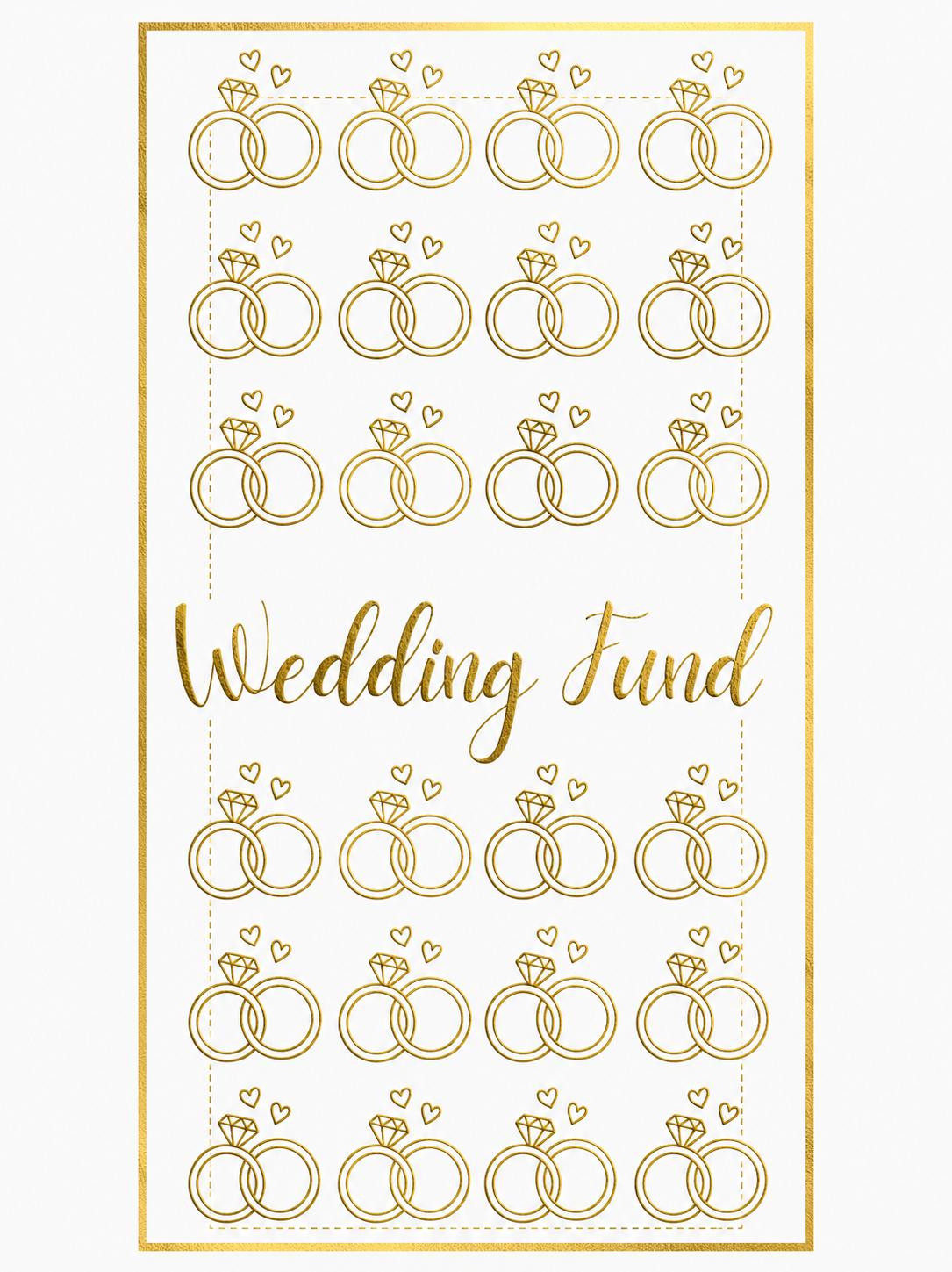 Gold Foil Wedding Fund Tracker Card