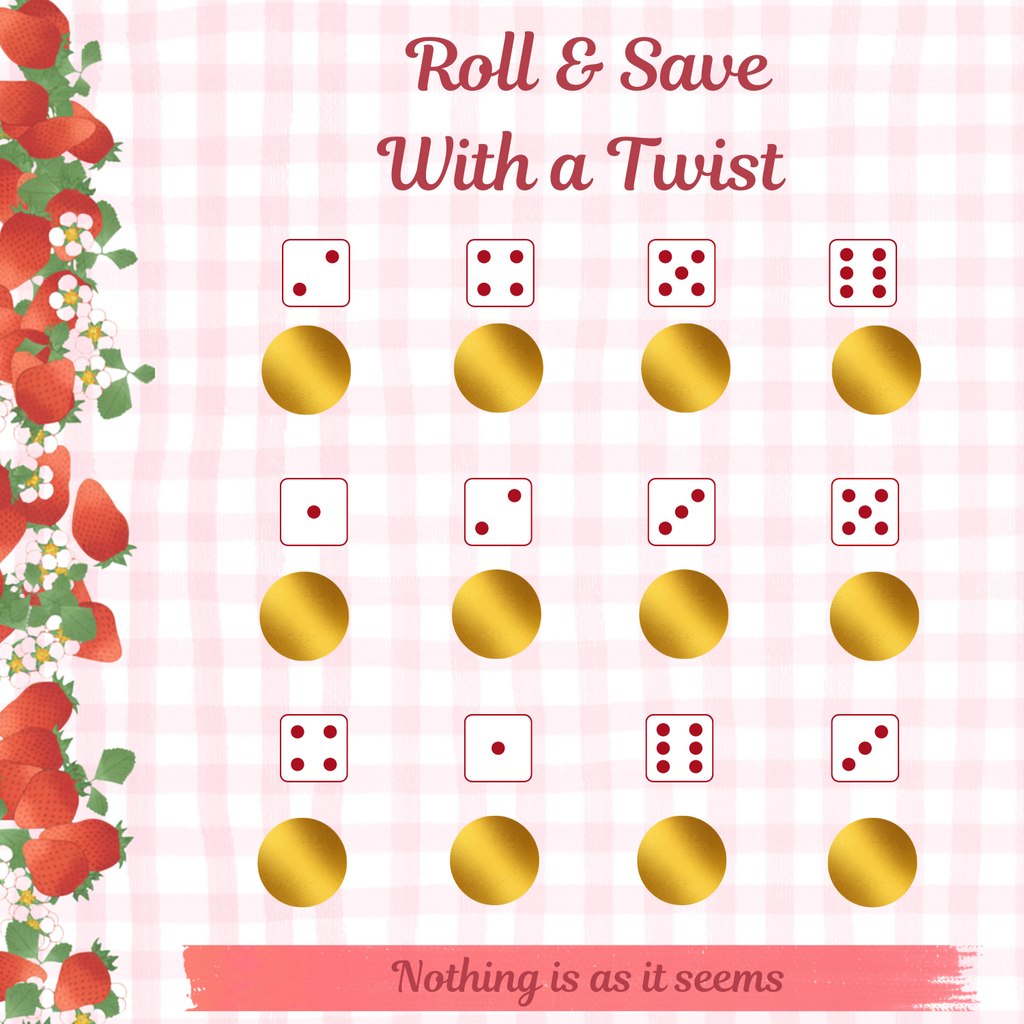 Strawberry Savings Book – Laminated & Reusable
