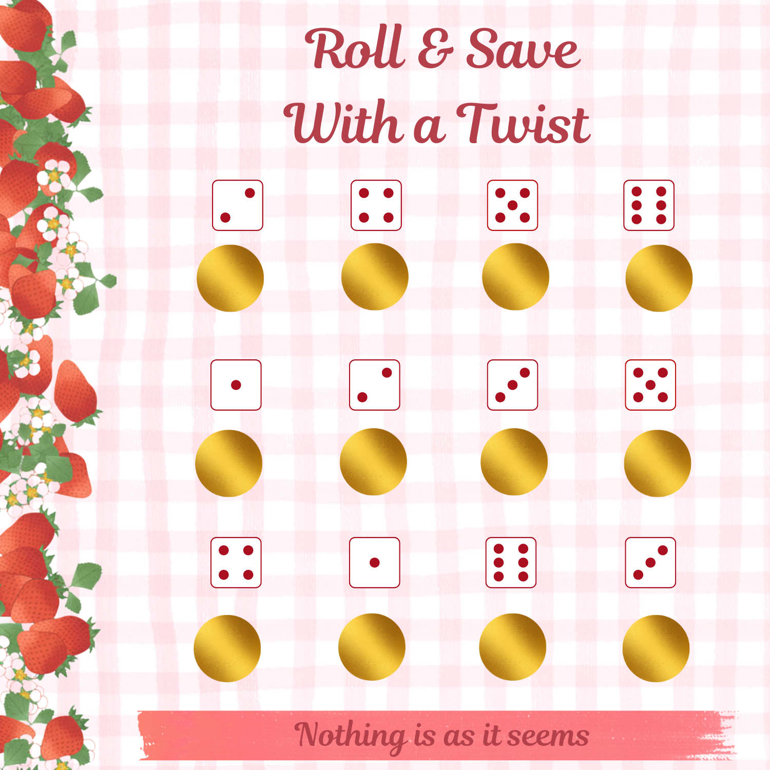 Strawberry Savings Book – Laminated & Reusable