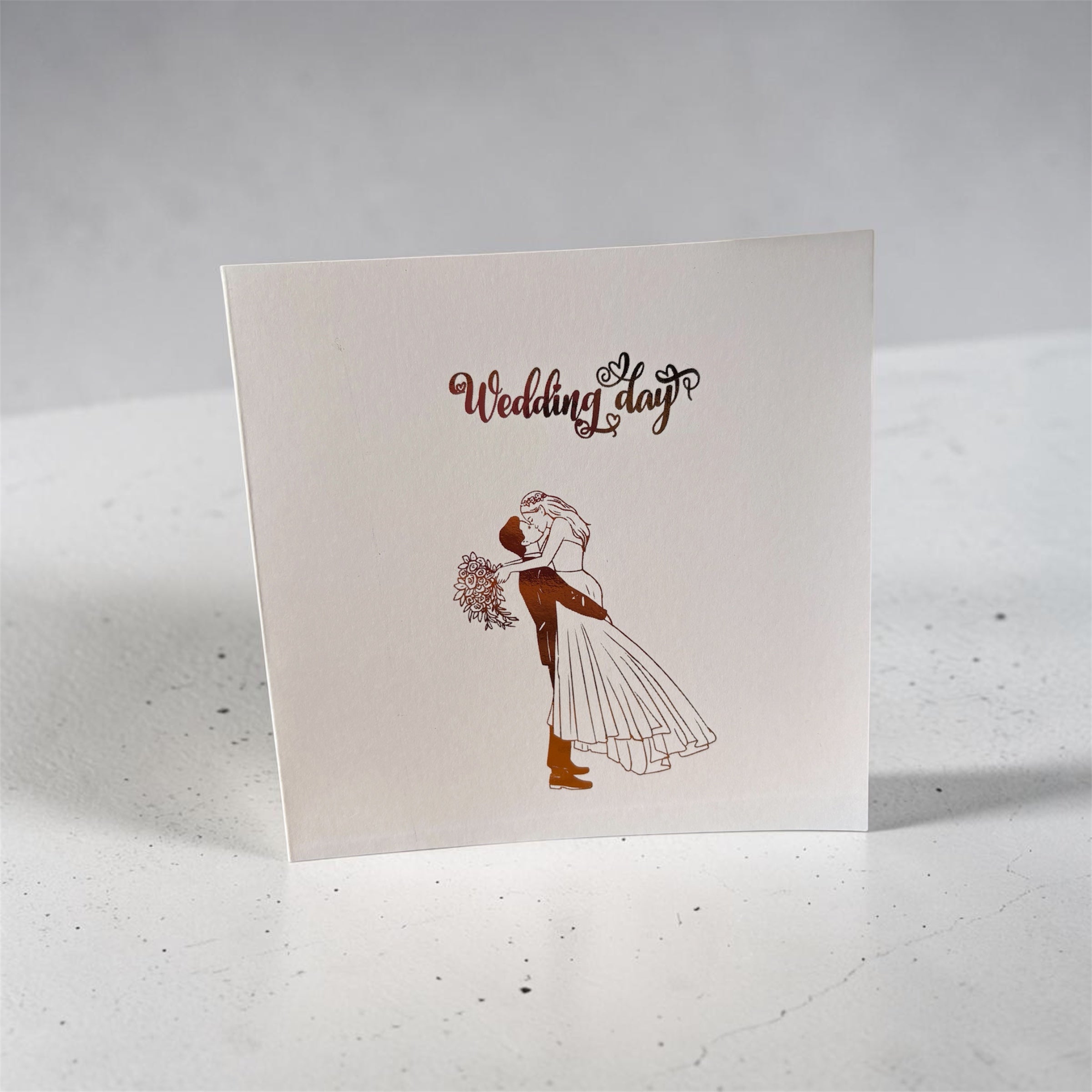 Wedding Day Card – Rose Gold Foil